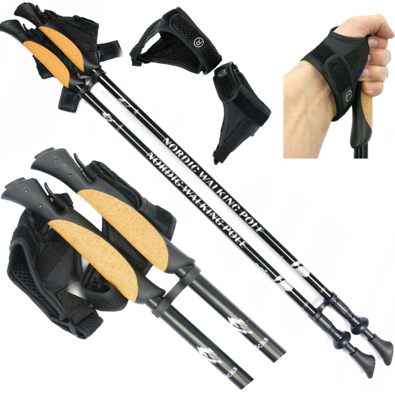 Палки для скандинавской ходьбы Nord Sticks 2 Black ORIGINAL ПОЛЬША