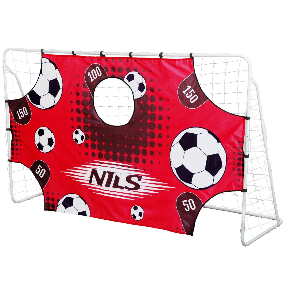 Портативные футбольные ворота с сеткой Nils BR240P 240x150x90см