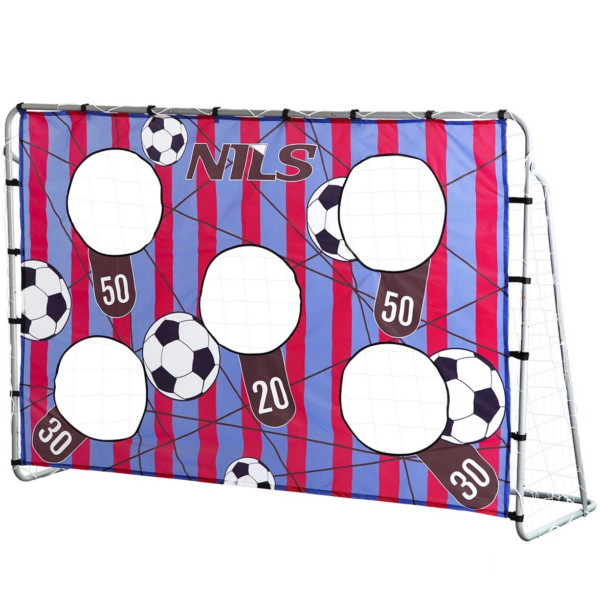 Портативные футбольные ворота с сеткой Nils NT7788 215x150x76см