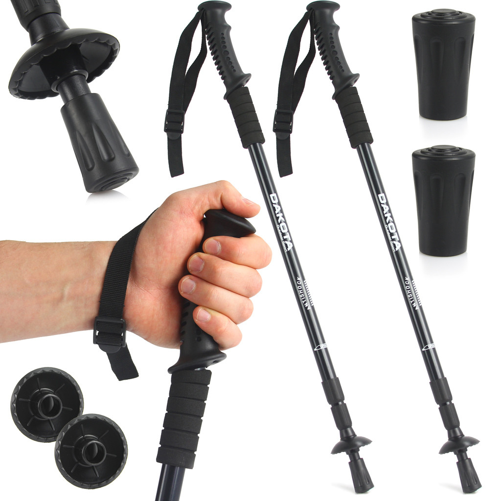 Трекинговые палки Dakota Sport M90121 Черные для скандинавской ходьбы