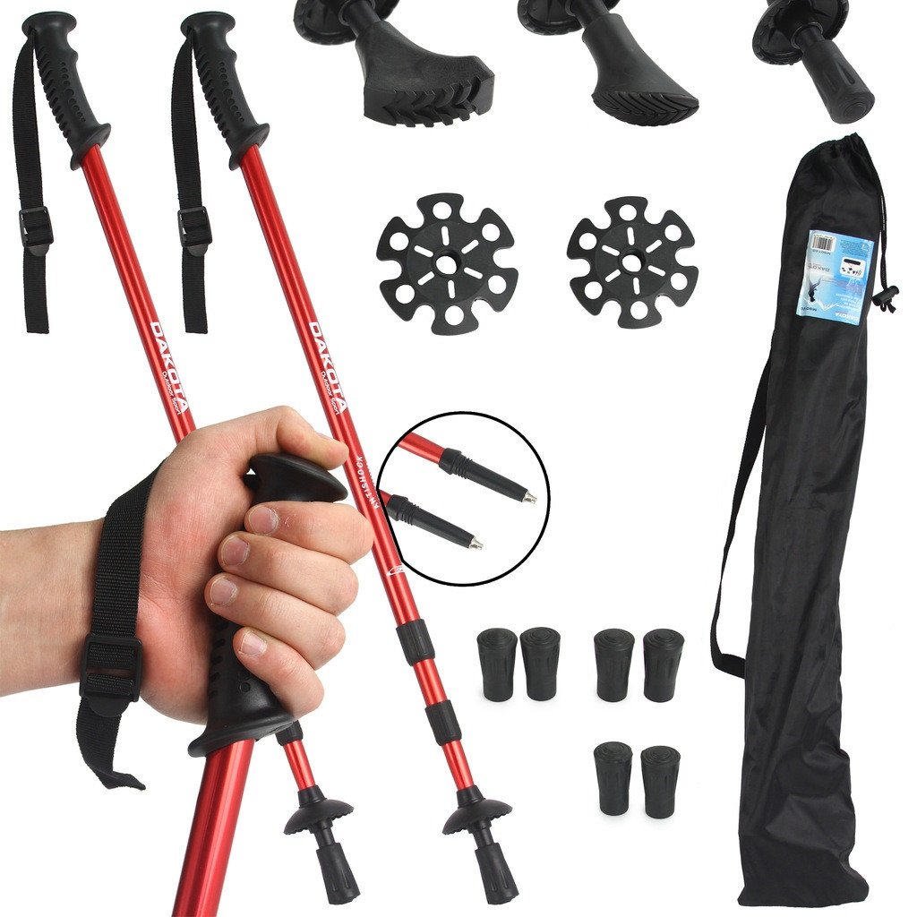 Трекинговые палки Dakota Sport M90120 с аксессуарами для скандинавской ходьбы