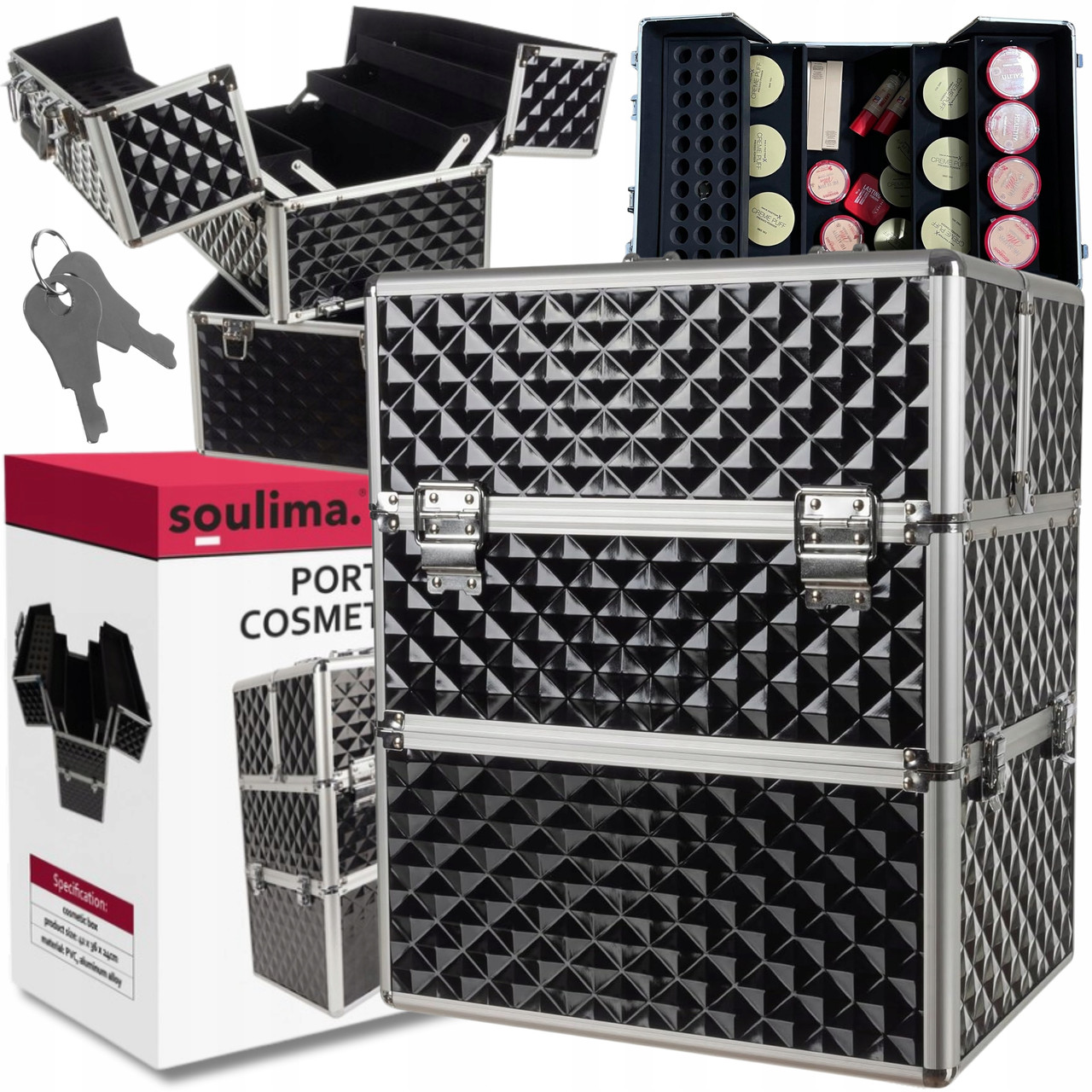 Косметичка органайзер кейс для косметики XL Soulima 22529