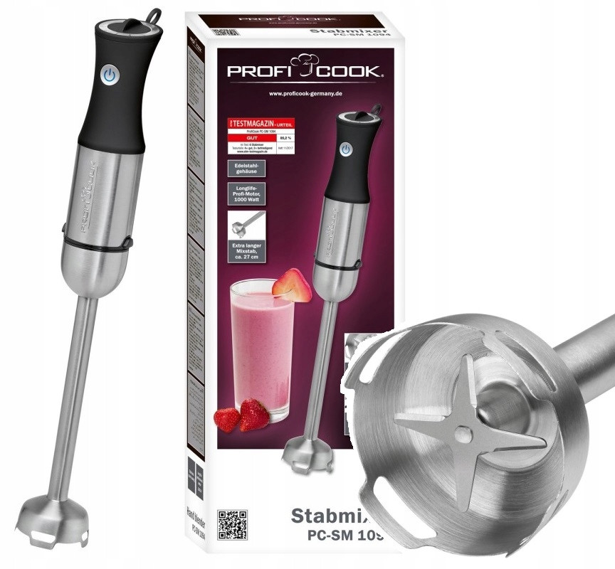 Блендер погружной ProfiCook PC-SM 1094 с металлической насадкой 1000 Вт