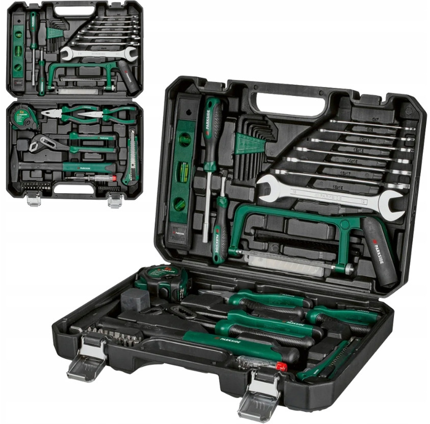Набор инструментов Parkside 64 предмета в чемодане Германия