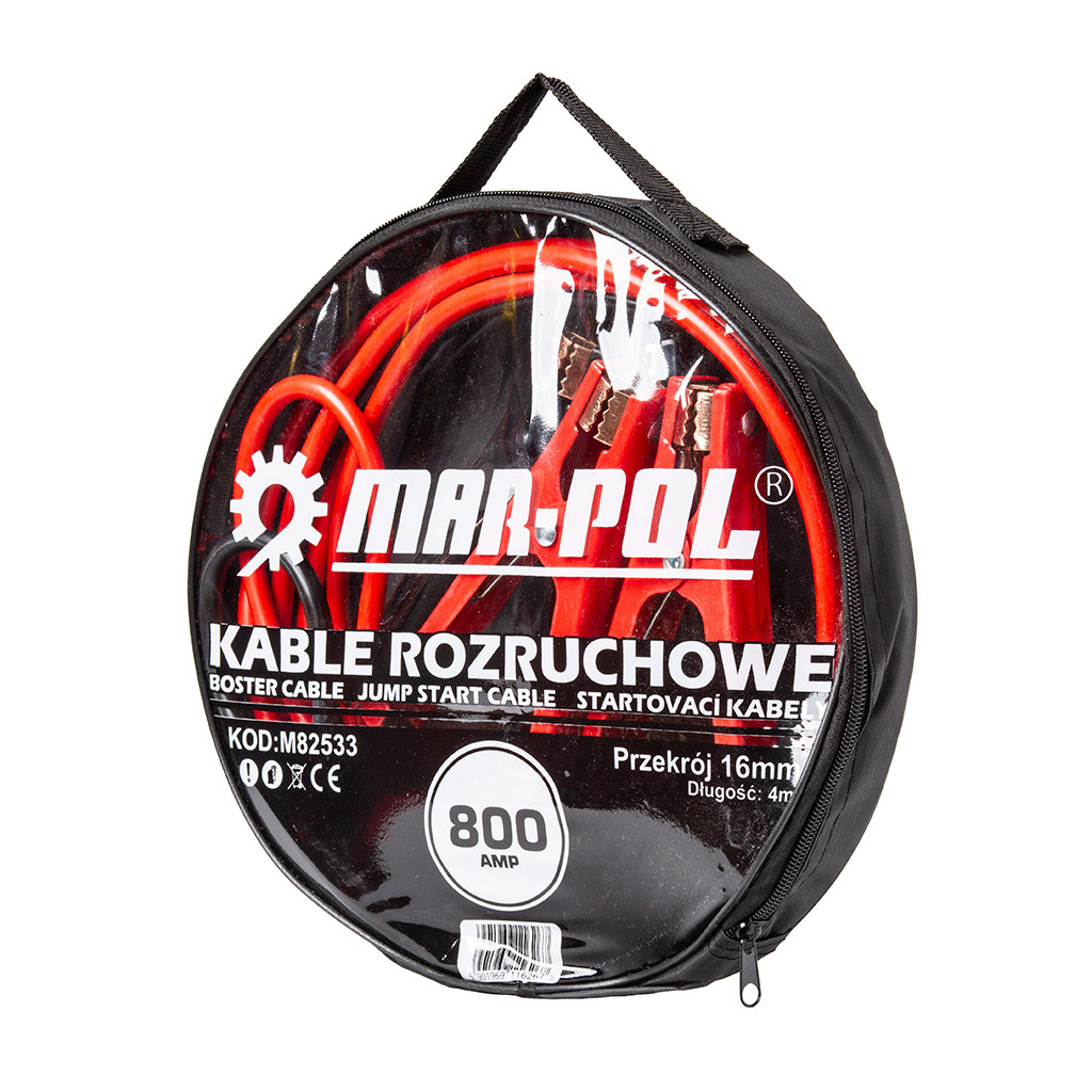 Кабелі стартера (освітлювальні дроти) 800A 16мм2 X 4м Mar-Pol M82533