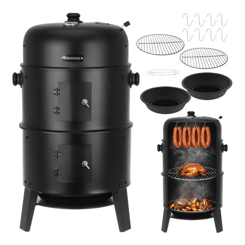 Садовий гриль з кришкою 44x80x42см Kaminer 27323